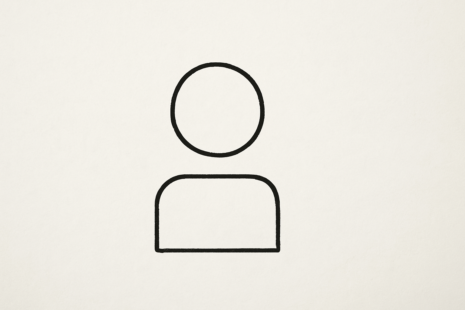omino solo testa e busto